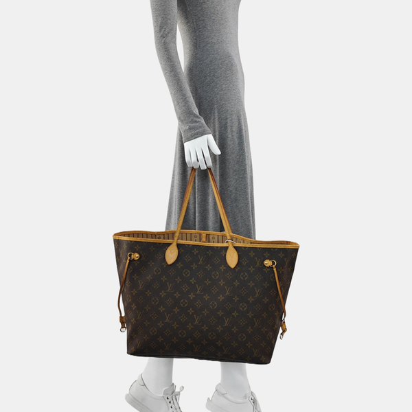 NEVERFULL GM Monogram Coated Canvas Brown