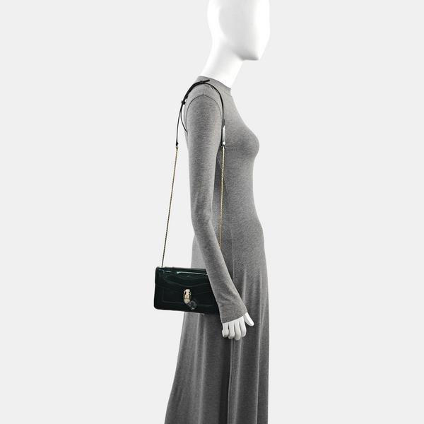 SERPENTI FOREVER Small Patent Leather Green
