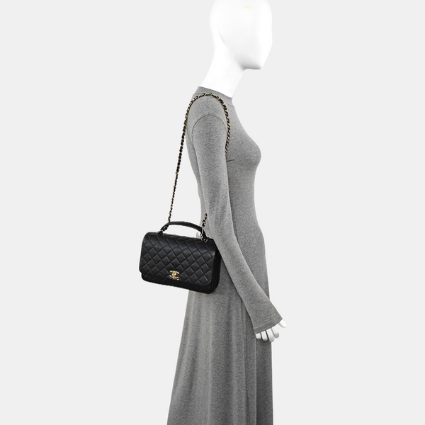 WOC Quilted Lambskin Black