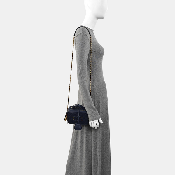 Authenticated pre-owned  FILIGREE Small Quilted Grained Calfskin Blue - Shoulder Bag at Looply