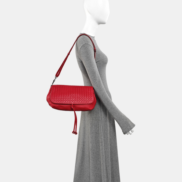 Calfskin Shoulder Bag Orange