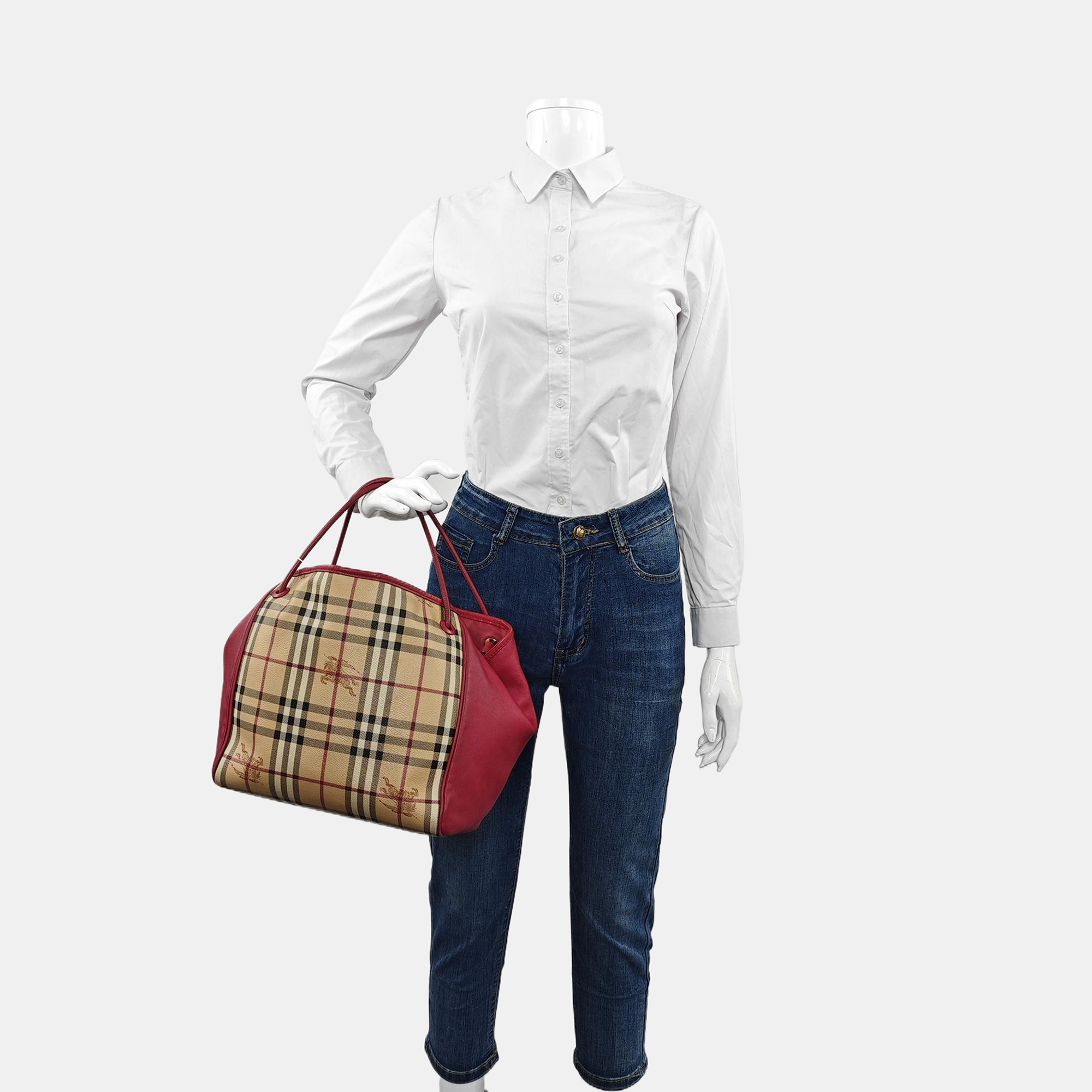 Coated Canvas Tote Bag Beige