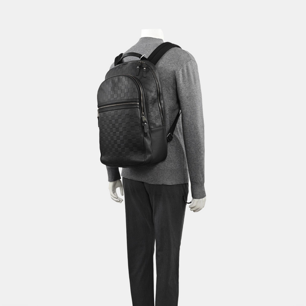 MICHAEL Damier Graphite Calfskin Black