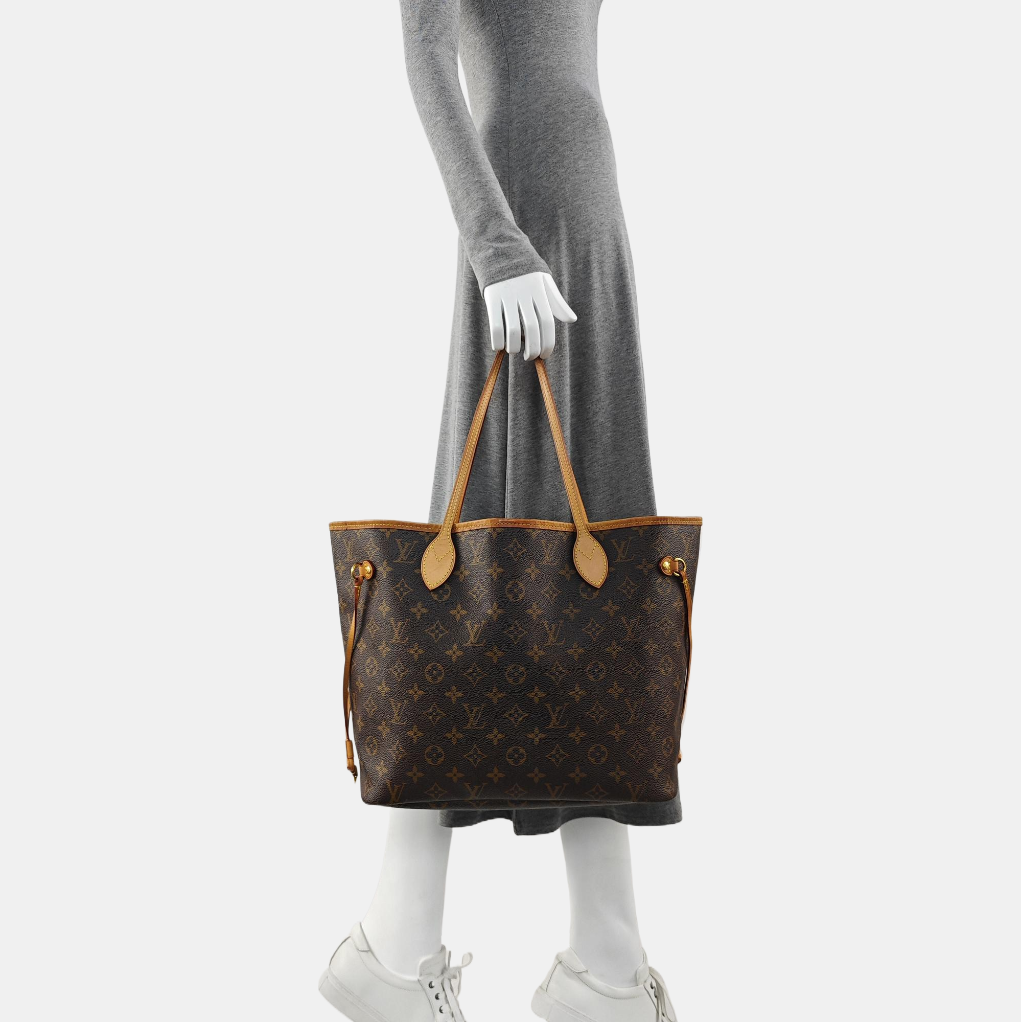 NEVERFULL MM Monogram Coated Canvas Brown