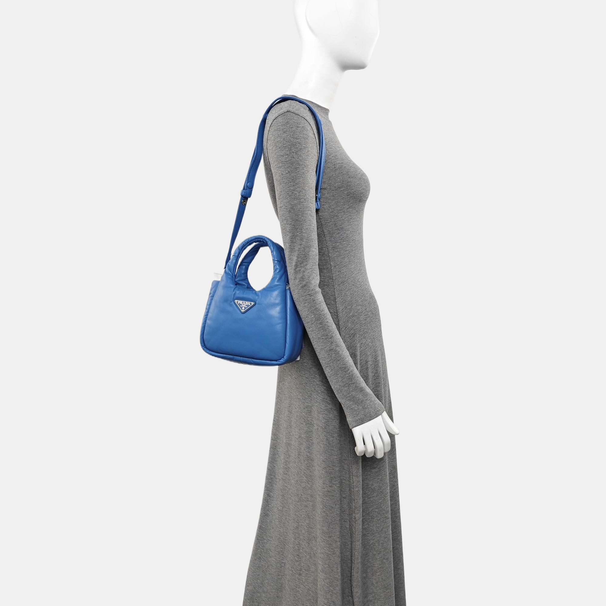 Lambskin Shoulder Bag Blue