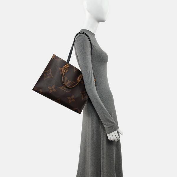 ONTHEGO MM Monogram Coated Canvas Brown