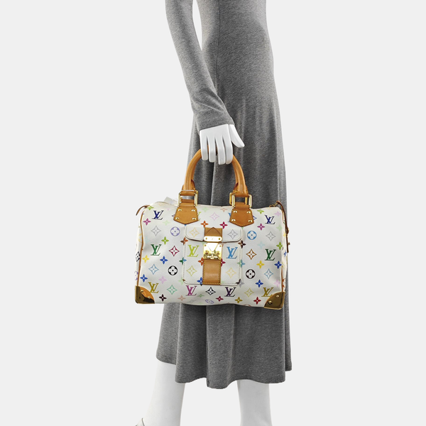 LV × TM SPEEDY 30 Monogram Coated Canvas White