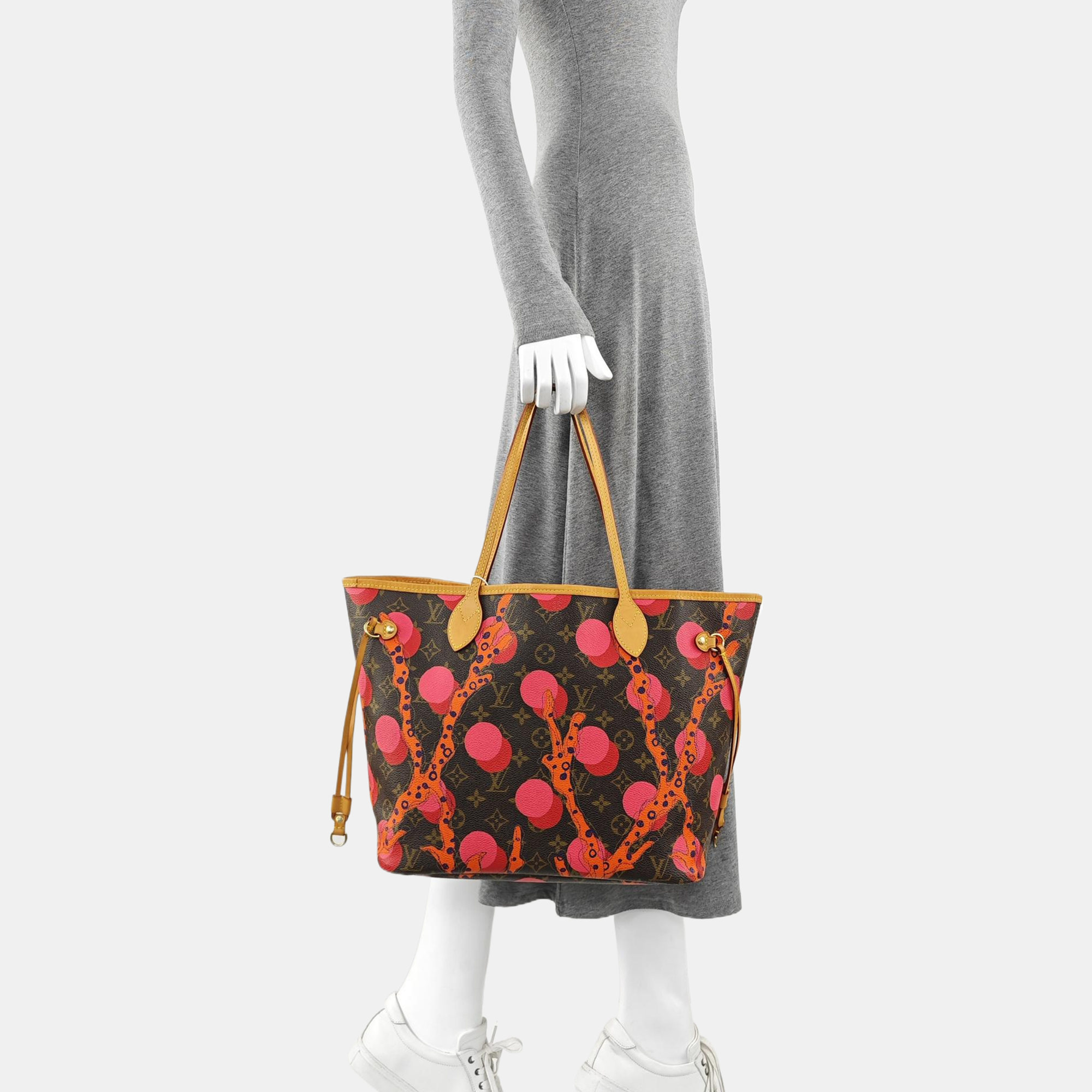 NEVERFULL MM Monogram Coated Canvas Brown