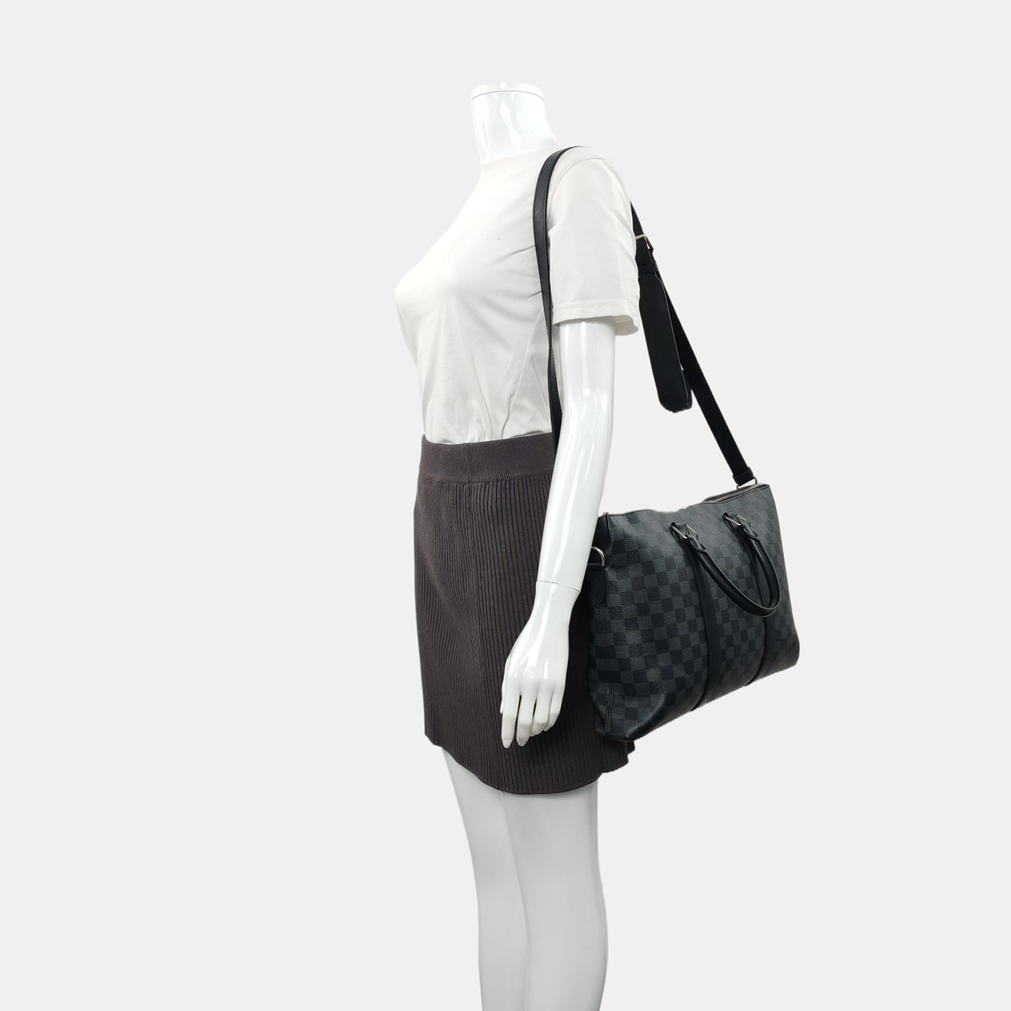 ANTON Damier Graphite Coated Canvas Gray