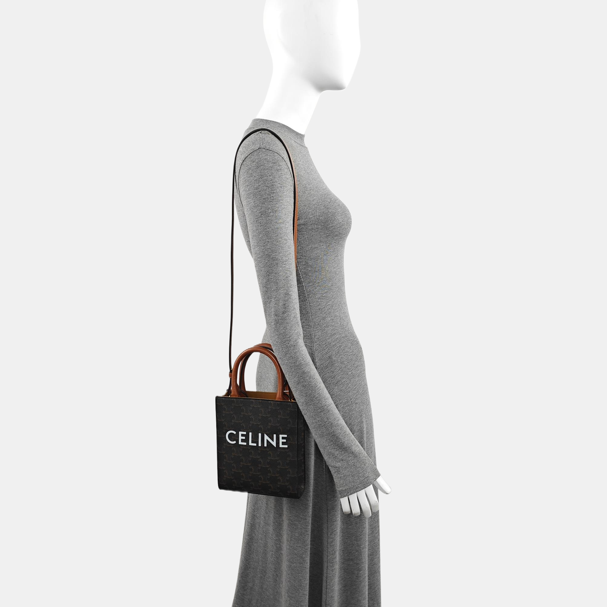 CABAS CELINE Mini Coated Canvas Brown