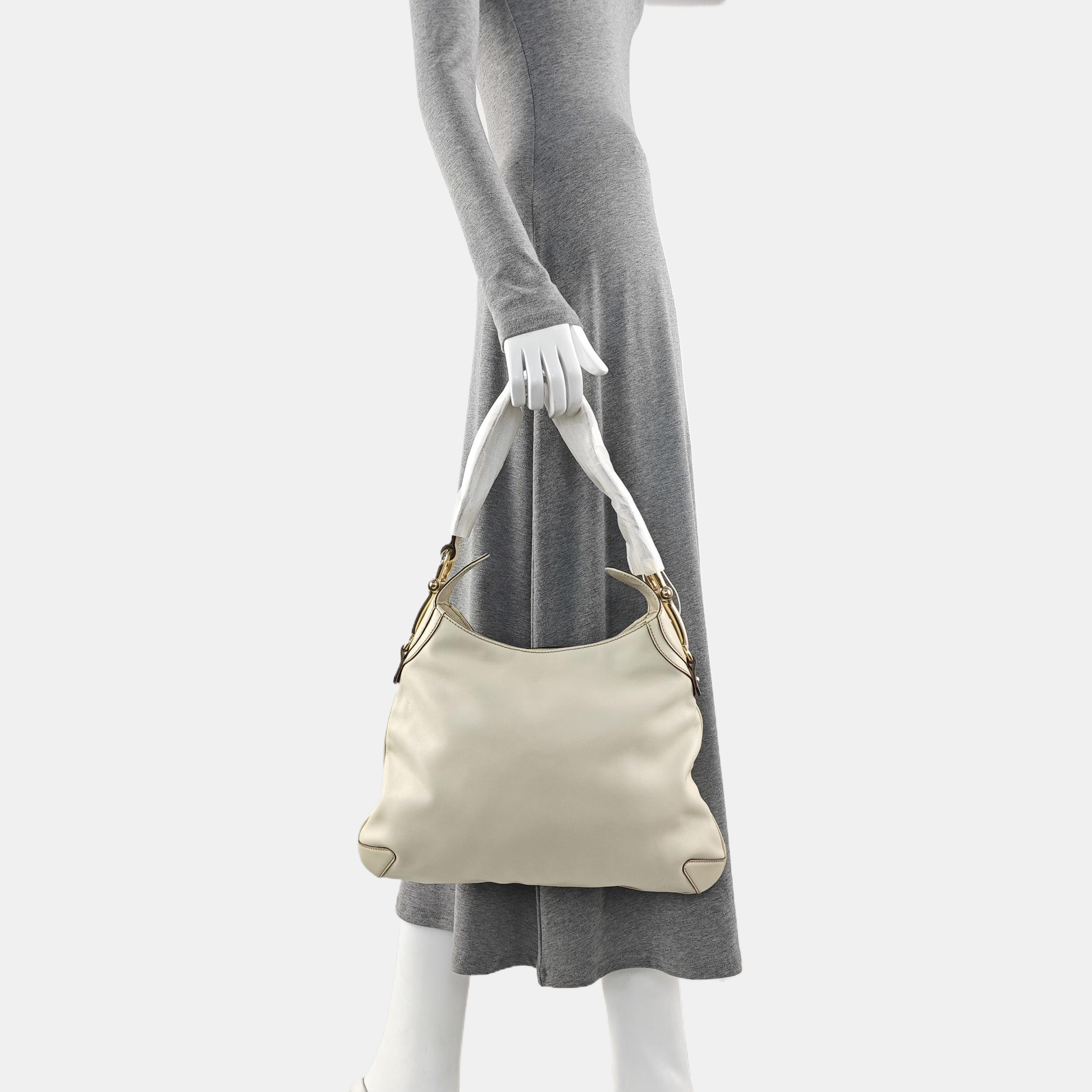 Calfskin Shoulder Bag White