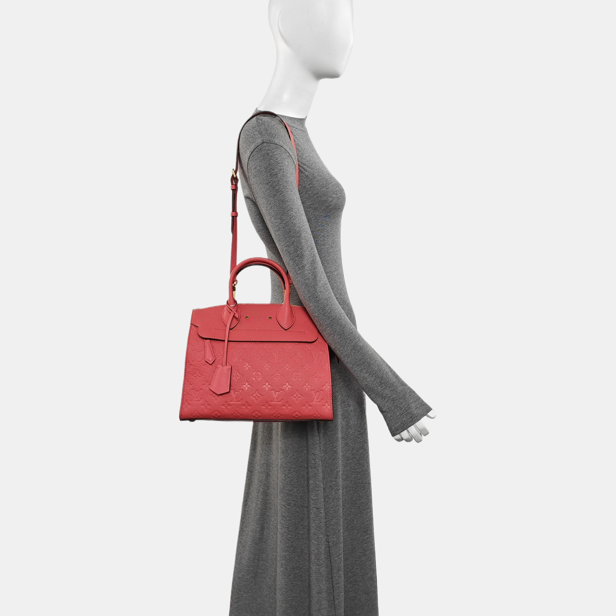 PONNEUF MM Monogram Calfskin Pink