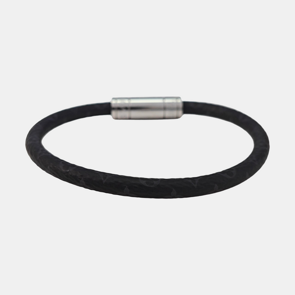 Coated Canvas Black Bangle