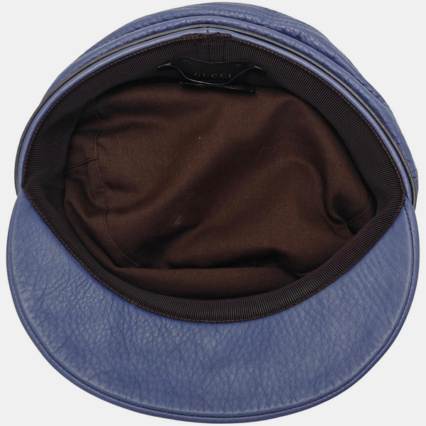 Leather Hat Blue