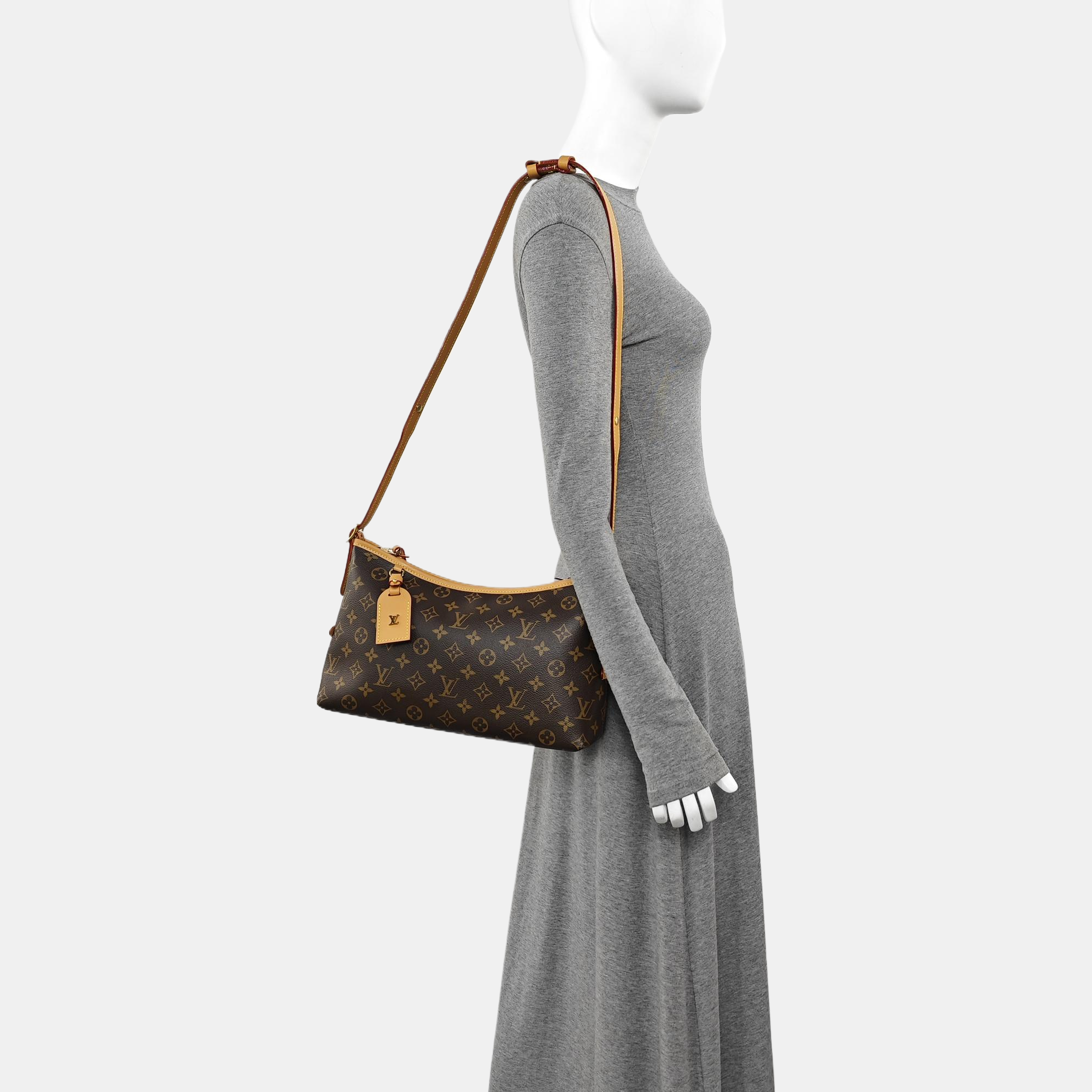 CARRYALL Small Monogram Coated Canvas Brown