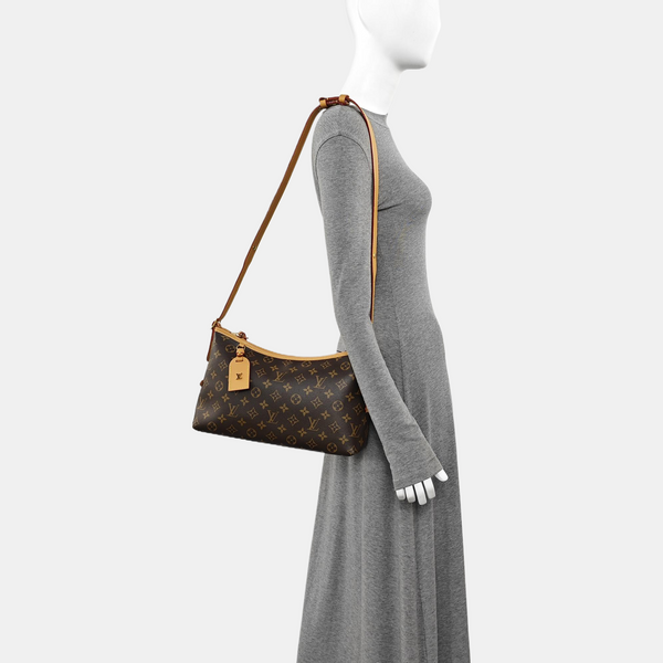 CARRYALL Small Monogram Coated Canvas Brown