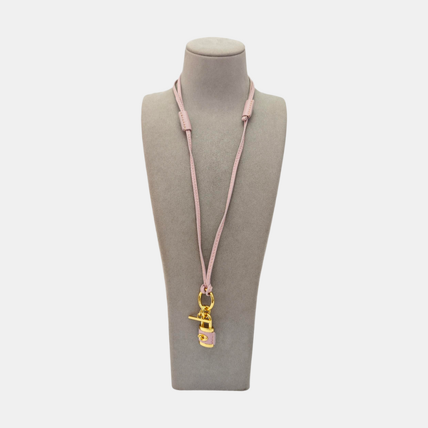 Leather Pink Necklace
