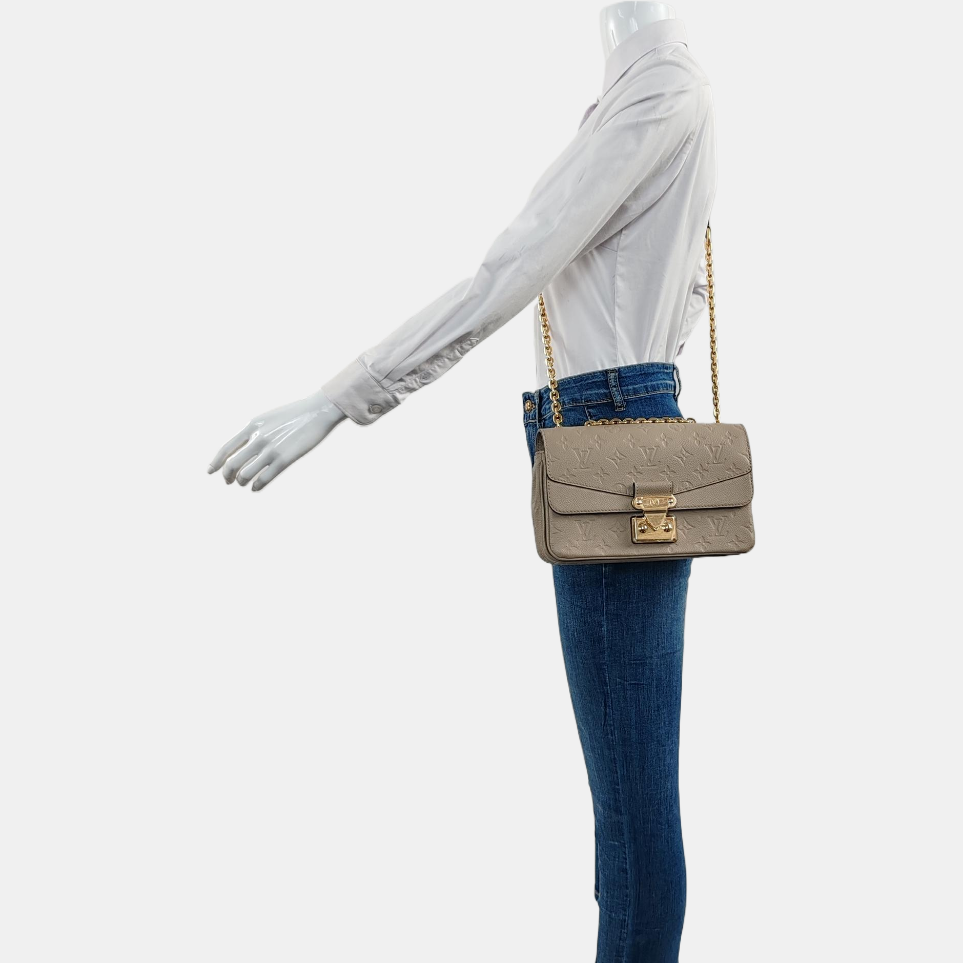 MARCEAU Monogram Calfskin Beige