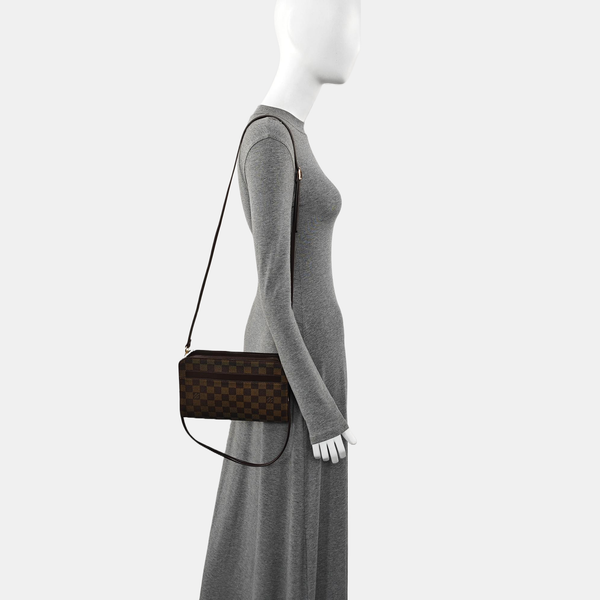 SAINT LOUIS Damier Ebene Coated Canvas Brown
