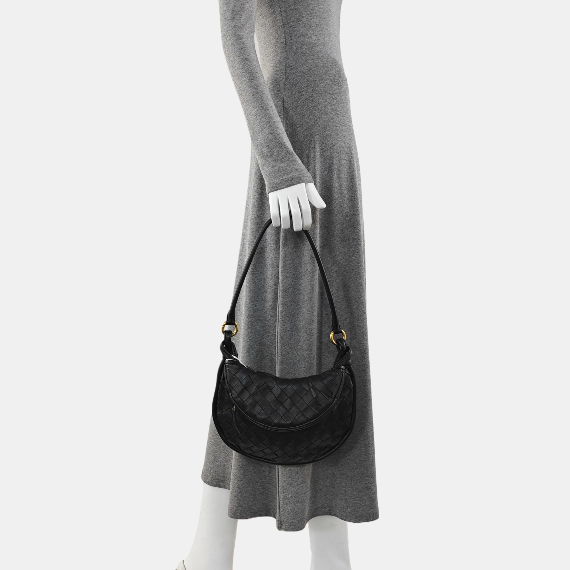 Intrecciato Small Lambskin Black