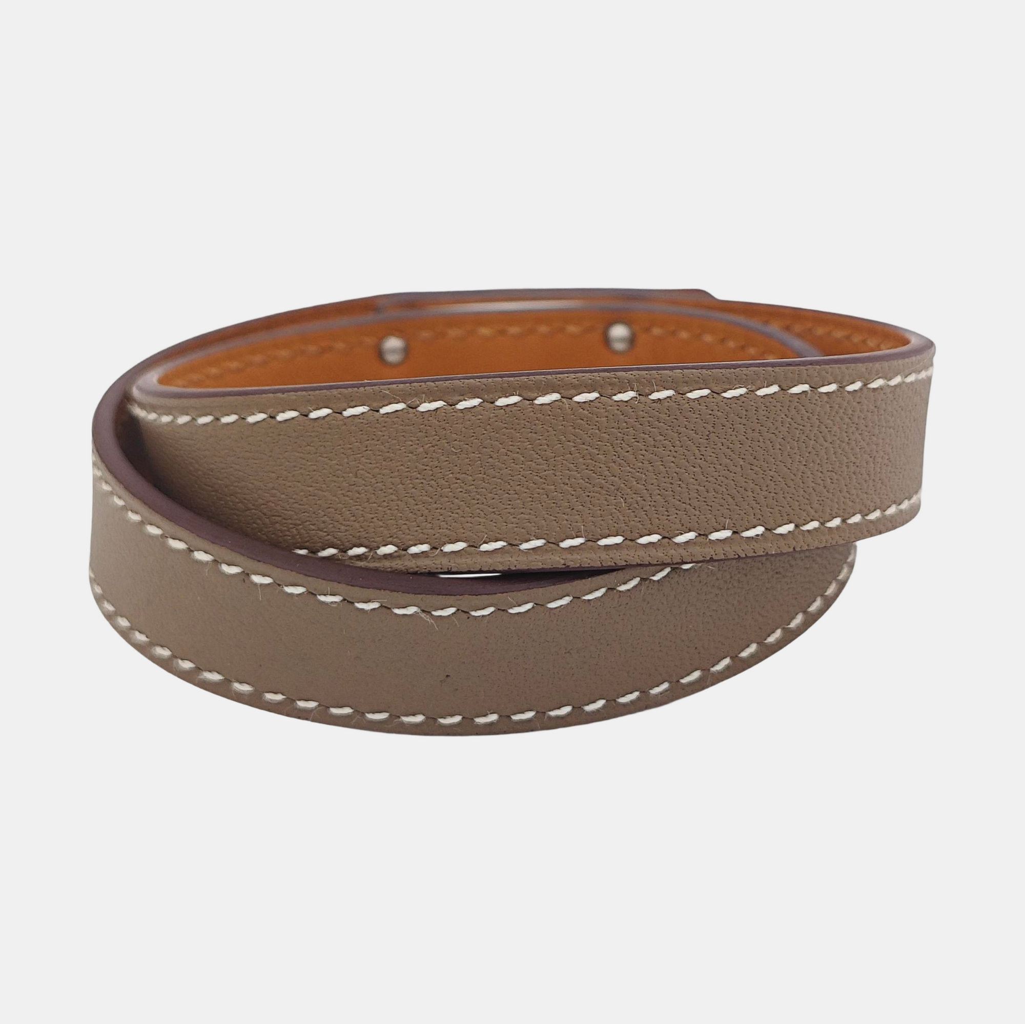 Kelly Leather Beige Bracelet