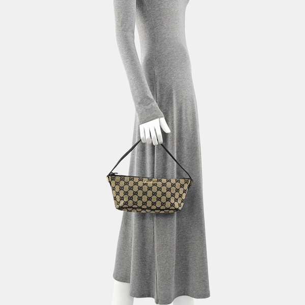 Monogram Canvas Top Handle Bag Brown