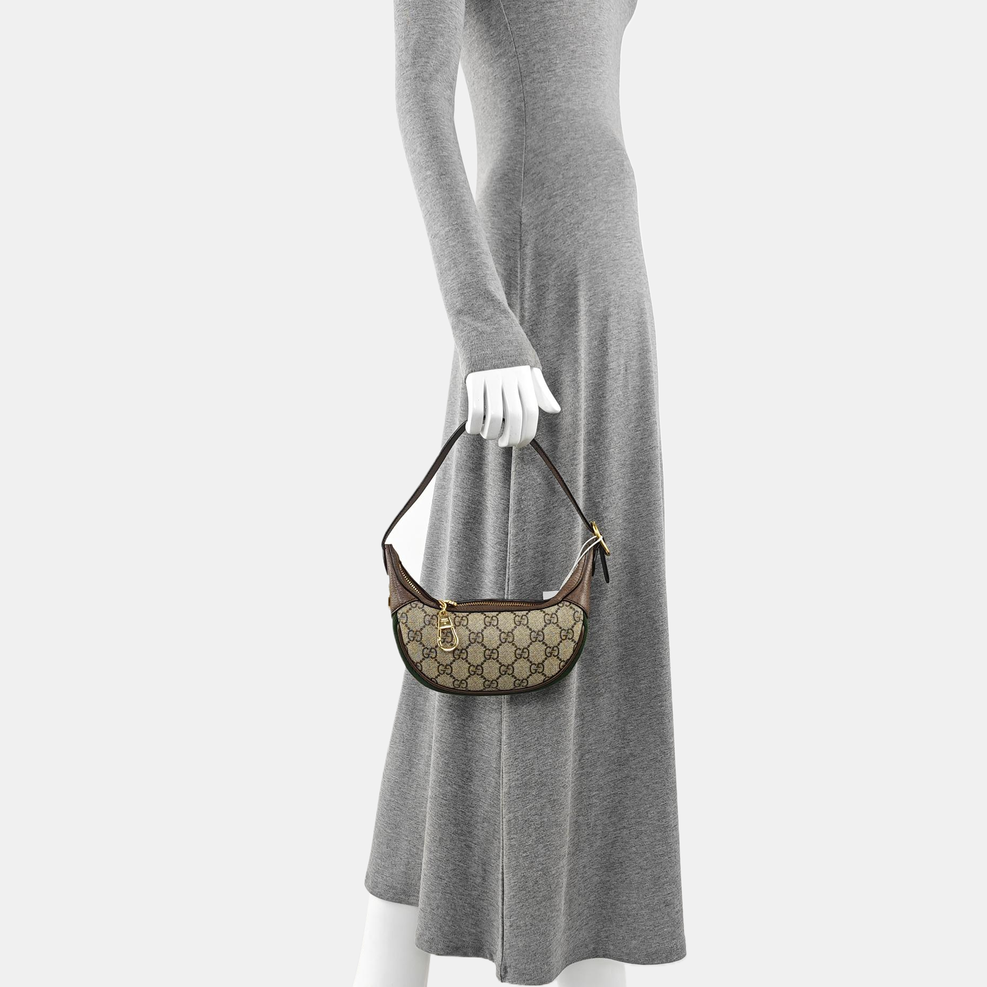Monogram Coated Canvas Shoulder Bag Gray