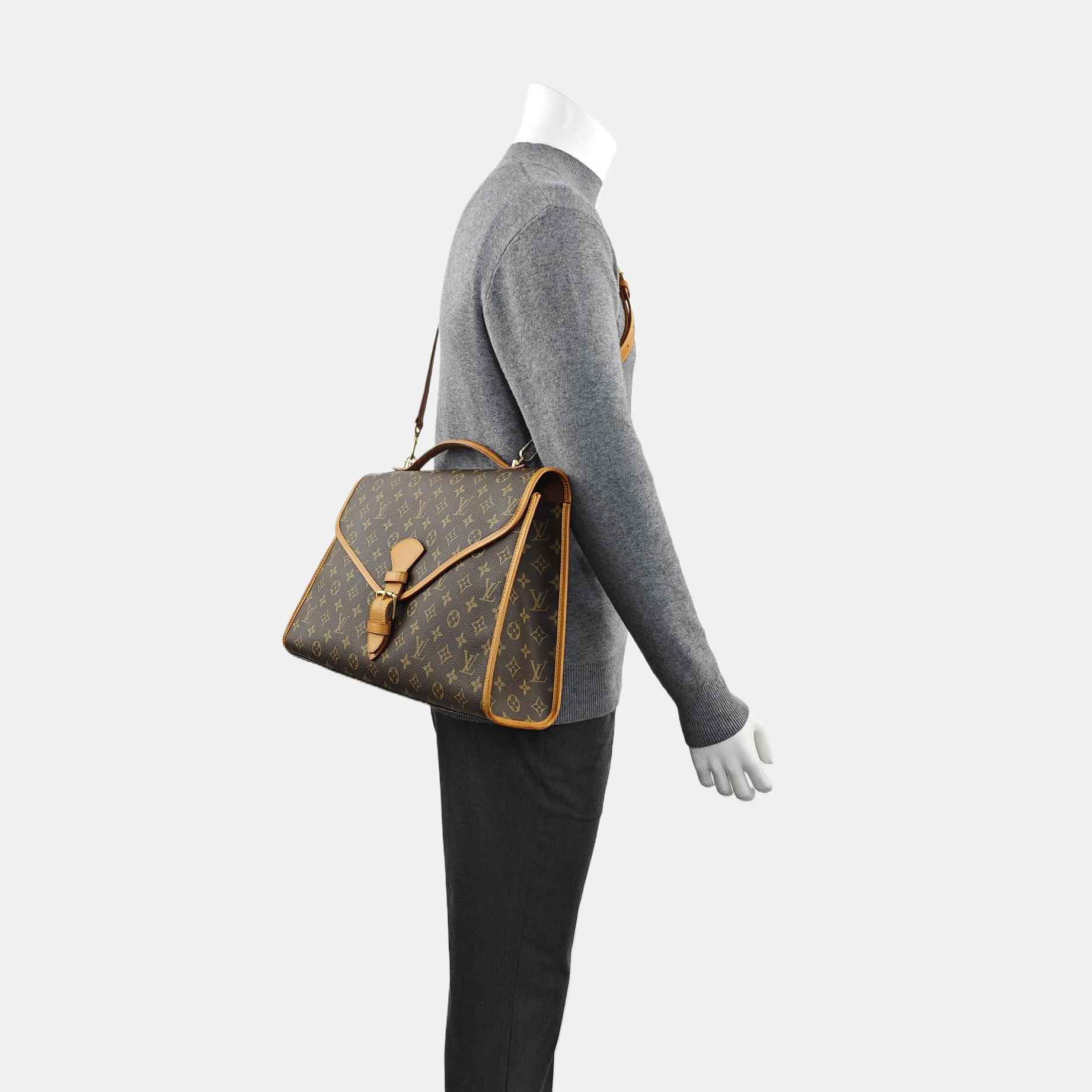 BEL AIR GM Monogram Coated Canvas Brown