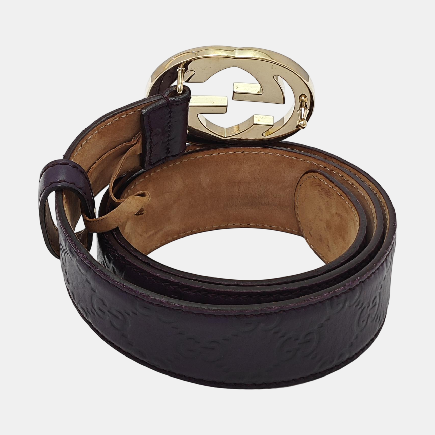 Leather Belt Purple