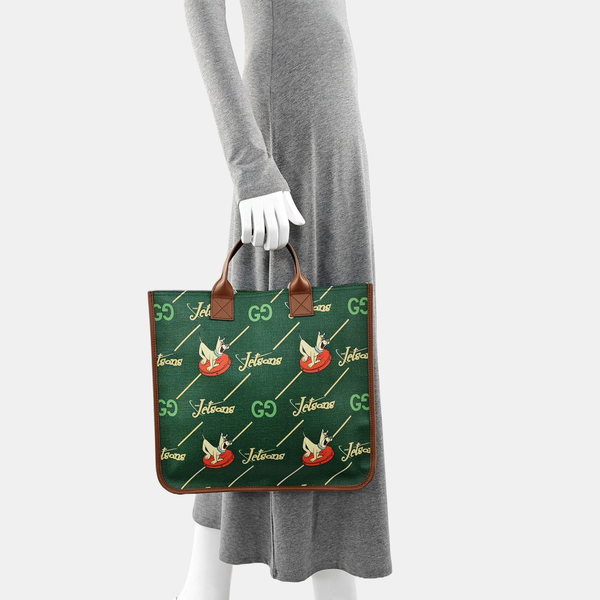 Monogram Coated Canvas Tote Bag Green