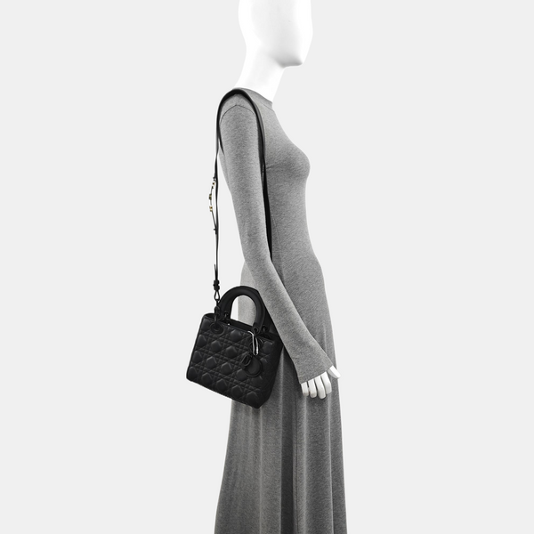 Lady Dior Small Cannage Calfskin Black