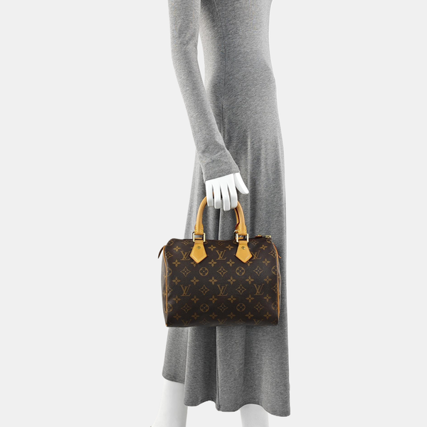SPEEDY 25 Monogram Coated Canvas Brown