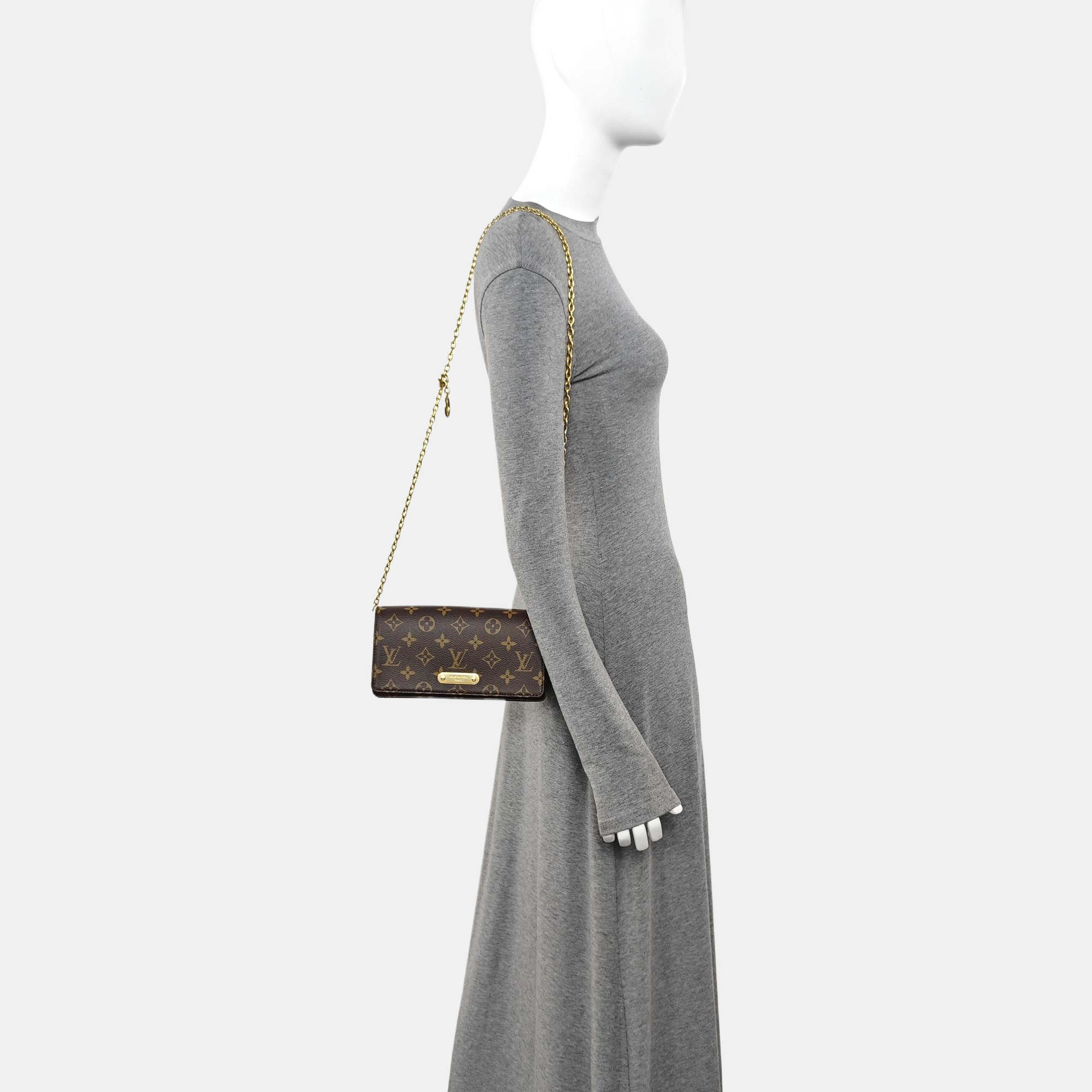 Lily Monogram Coated Canvas Brown