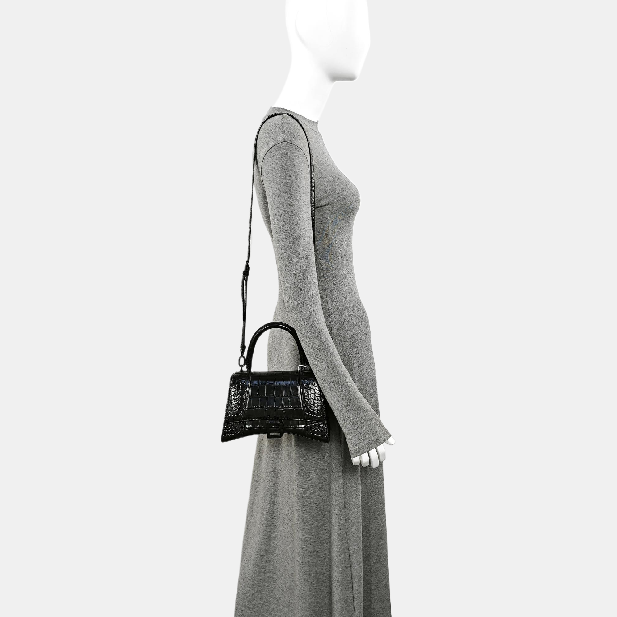Hourglass S Calfskin Black