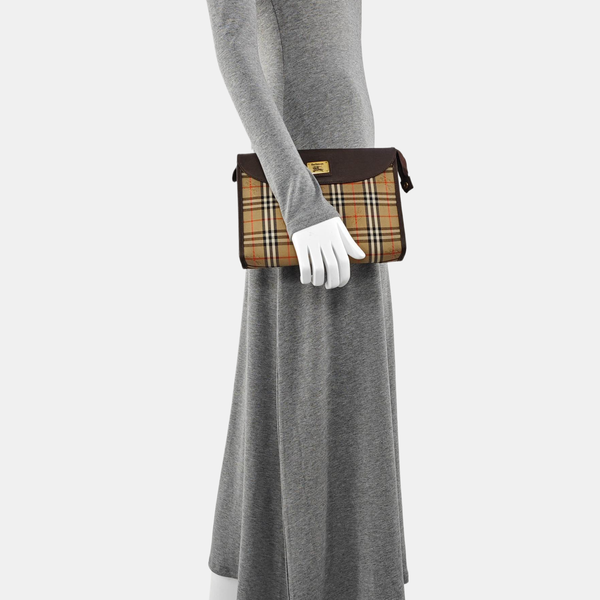 Canvas Clutch Beige