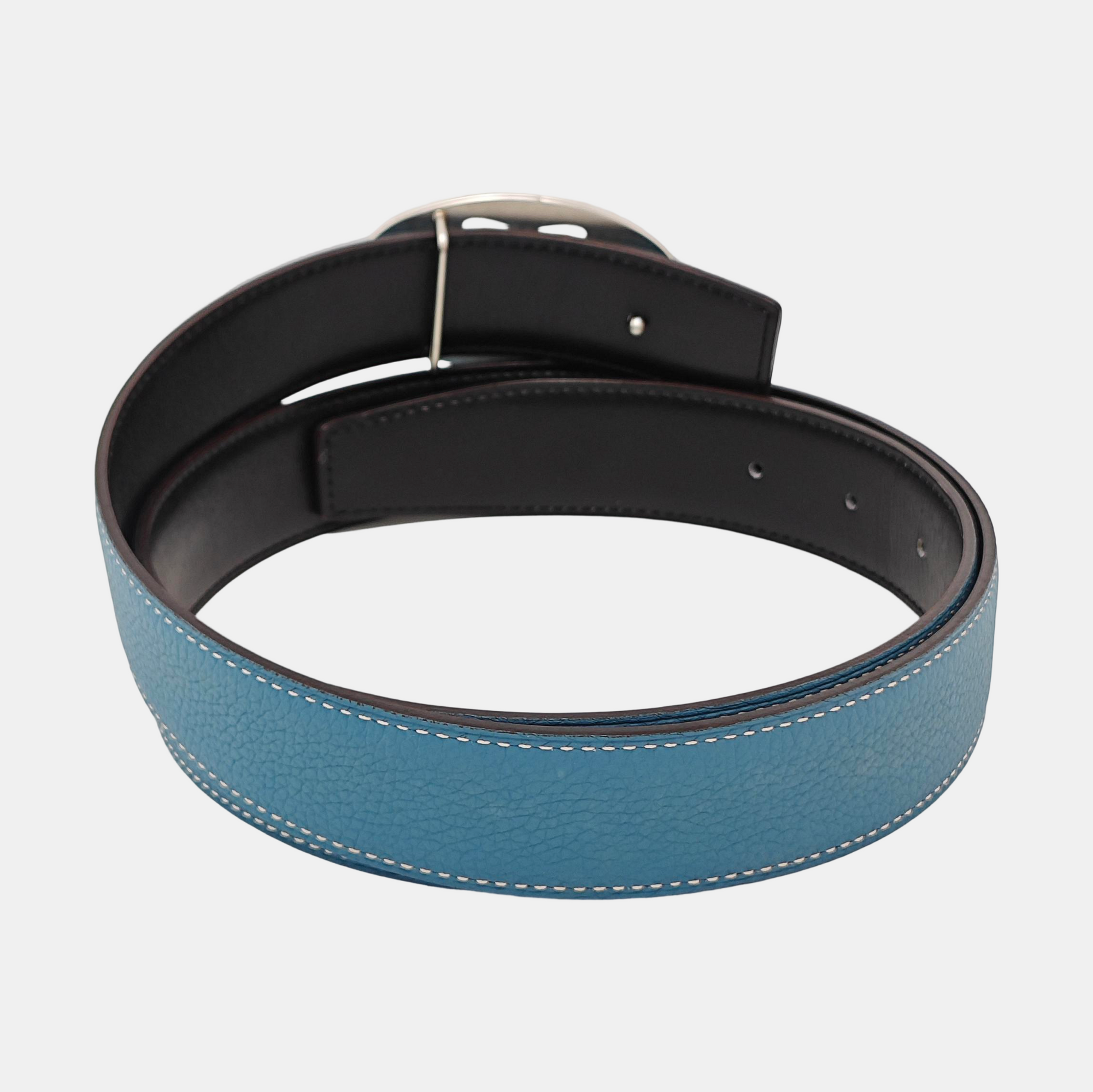 Leather Belt Blue