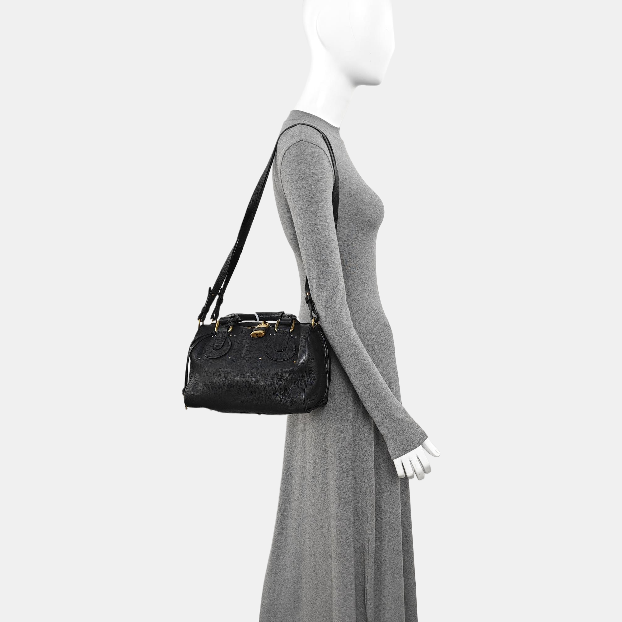 Calfskin Shoulder Bag Black