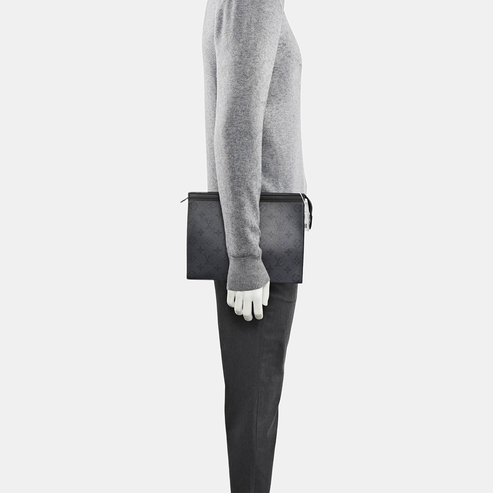 Pochette Voyag MM Monogram Coated Canvas Gray