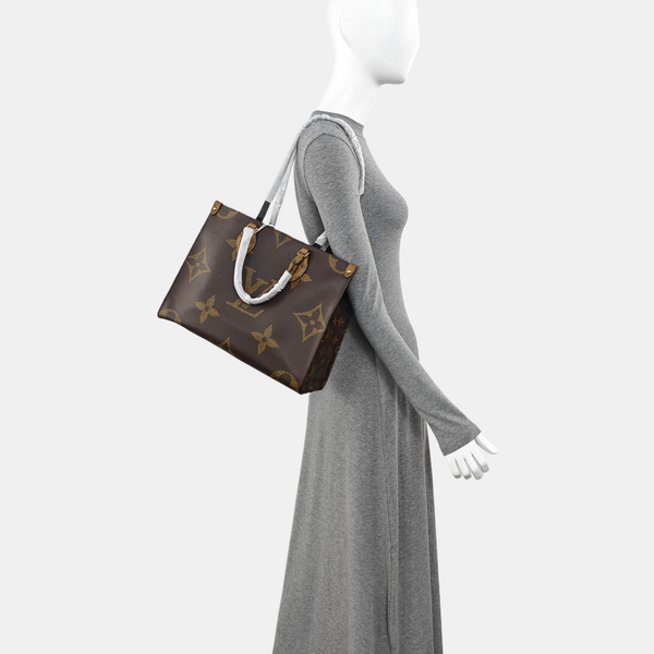 ONTHEGO MM Monogram Coated Canvas Brown
