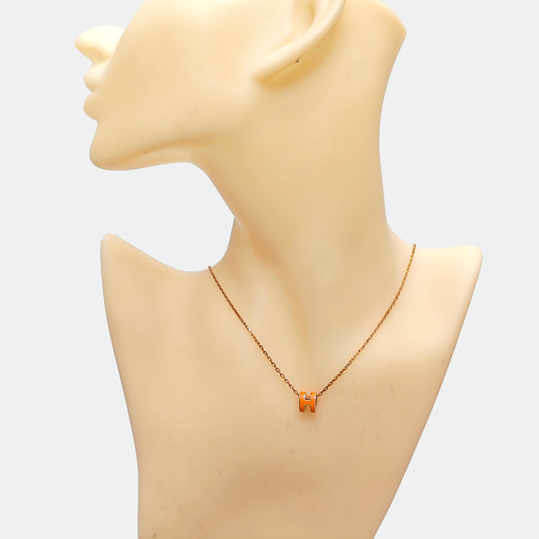 Pop H Metal Gold Necklace