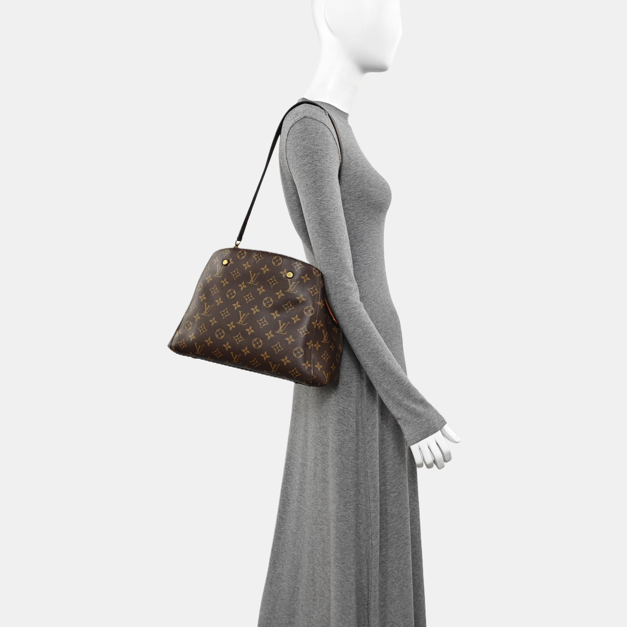 MONTAIGNE Monogram Coated Canvas Brown