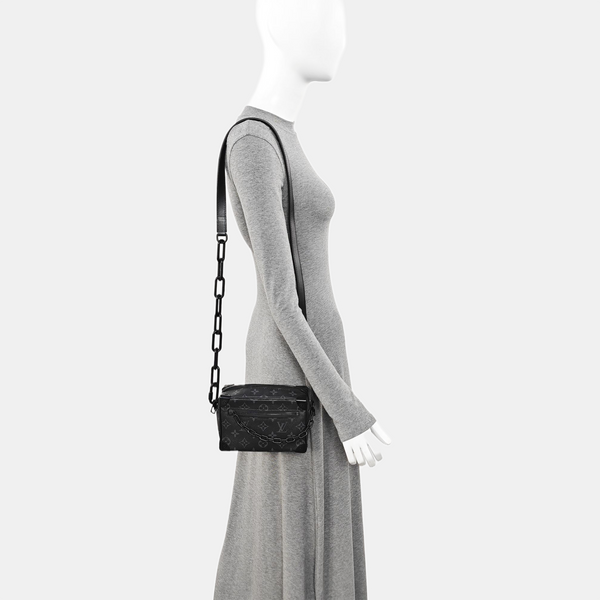 SOFT TRUNK Mini Monogram Coated Canvas Black