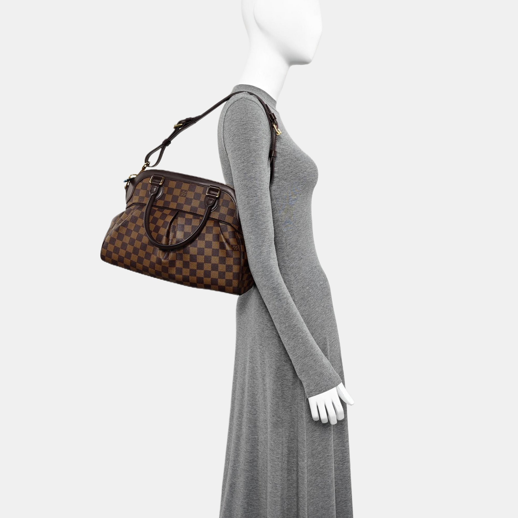 TREVI PM Damier Ebene Coated Canvas Brown