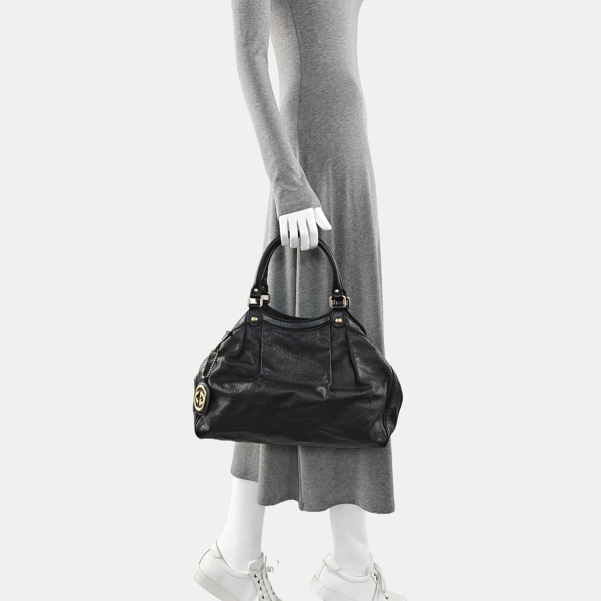 Sukey Monogram Calfskin Black