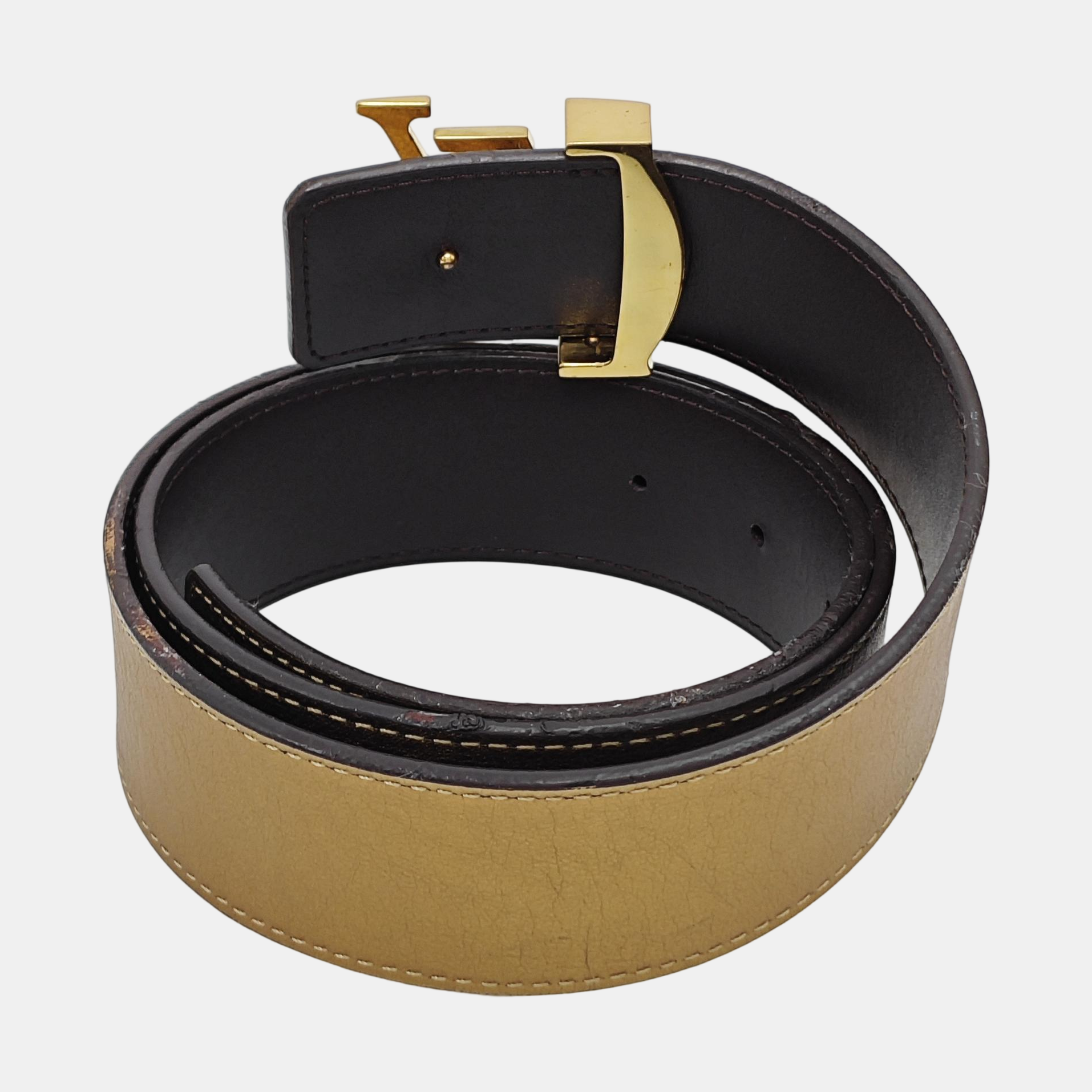 Leather Belt Gold