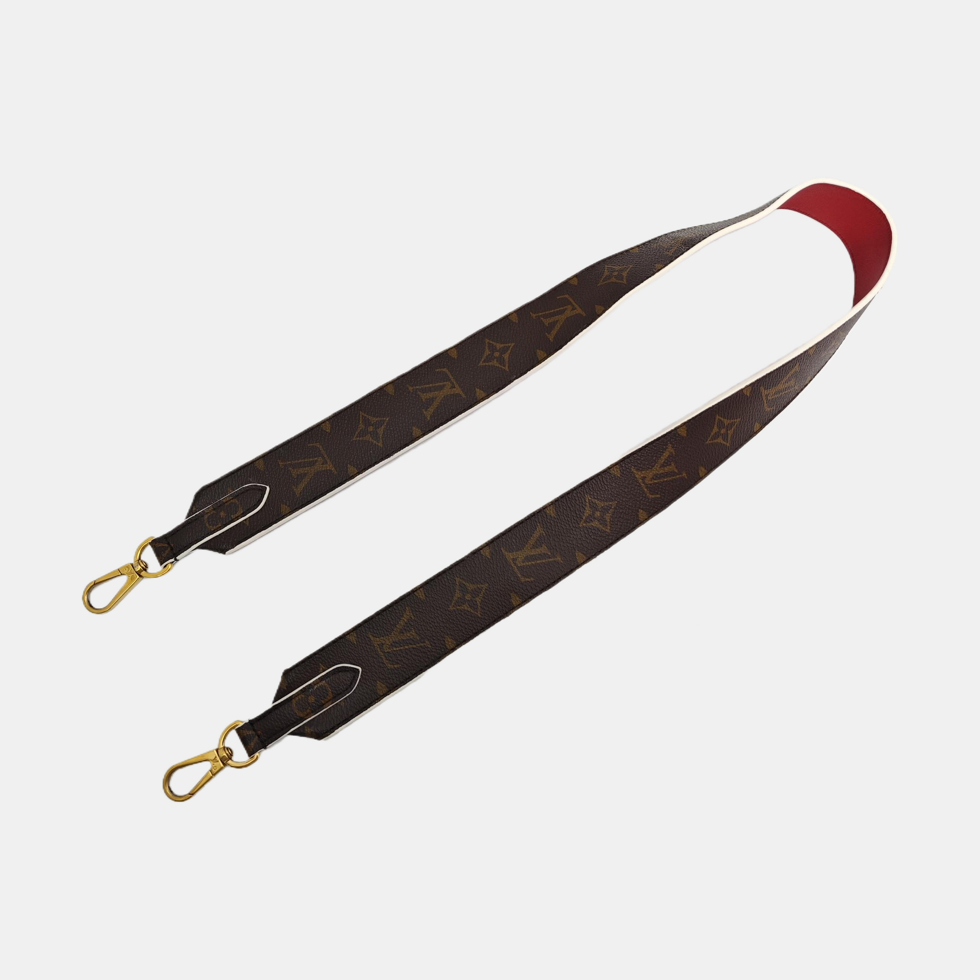 Monogram Coated Canvas Bag Strap Brown