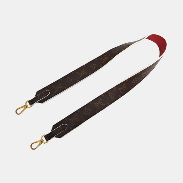 Monogram Coated Canvas Bag Strap Brown
