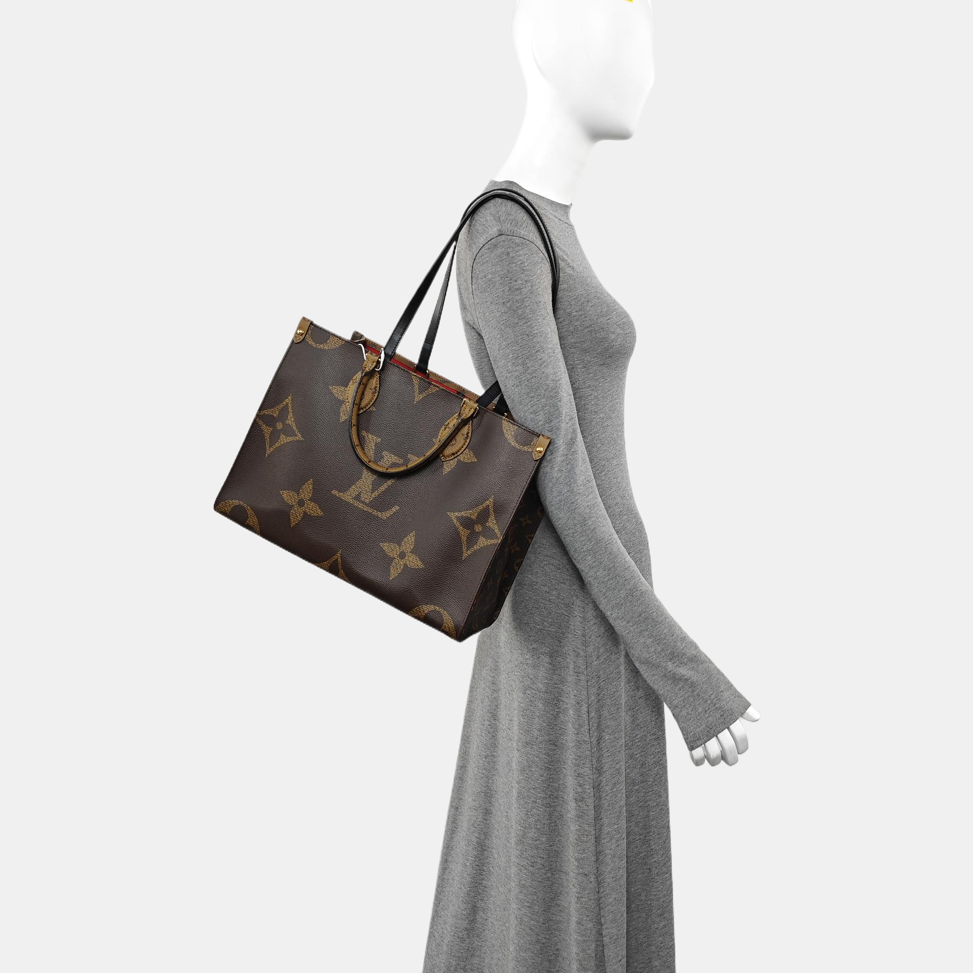 ONTHEGO MM Monogram Coated Canvas Brown