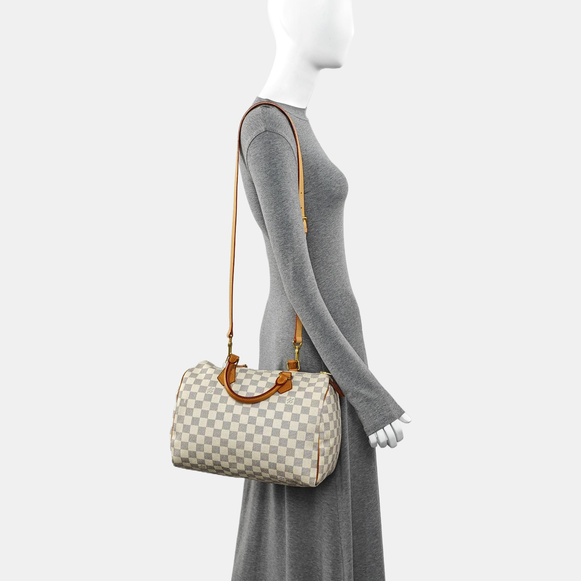 SPEEDY 30 Lona Damier Azur Revestida Blanca