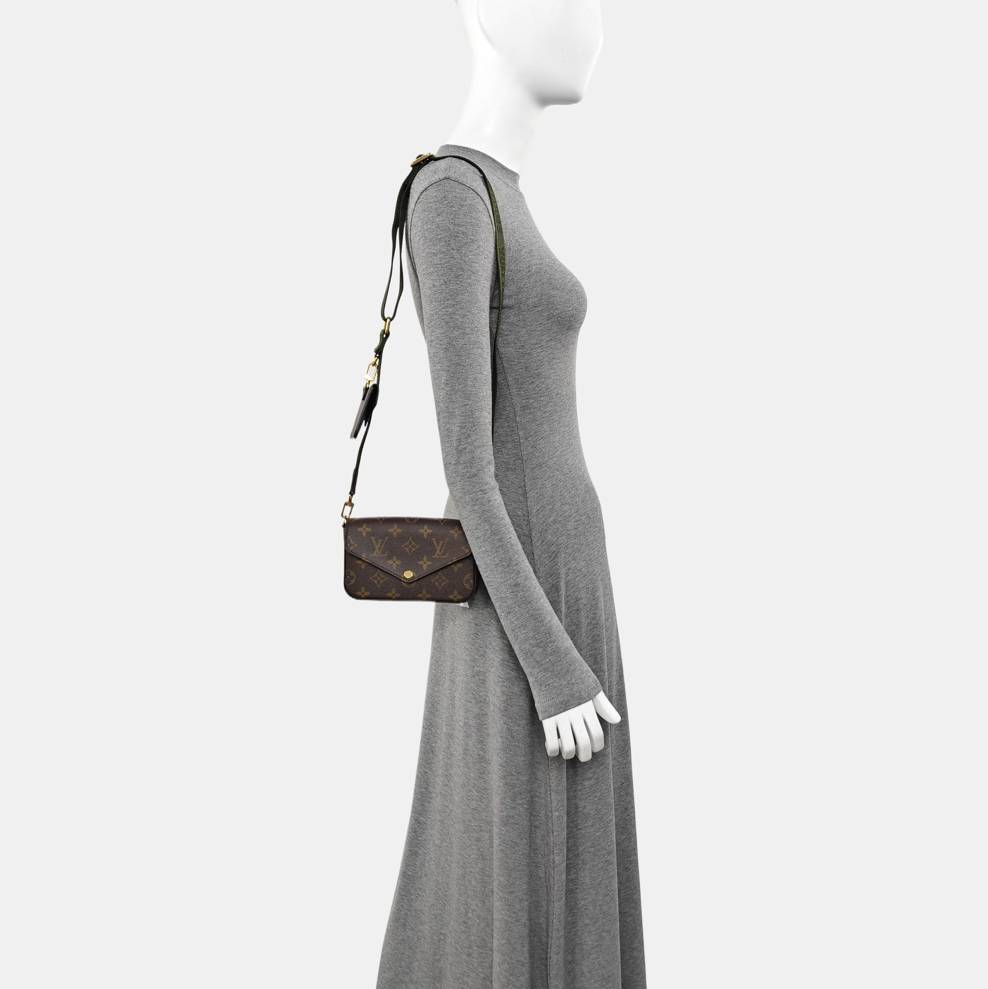 FÉLICIE Monogram Coated Canvas Brown